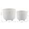Flora Bunda® Matte White Evil Eye Ceramic Footed Planter Set